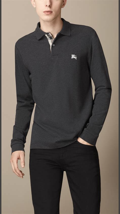 burberry long sleeve polo price|long sleeve equestrian polo shirts.